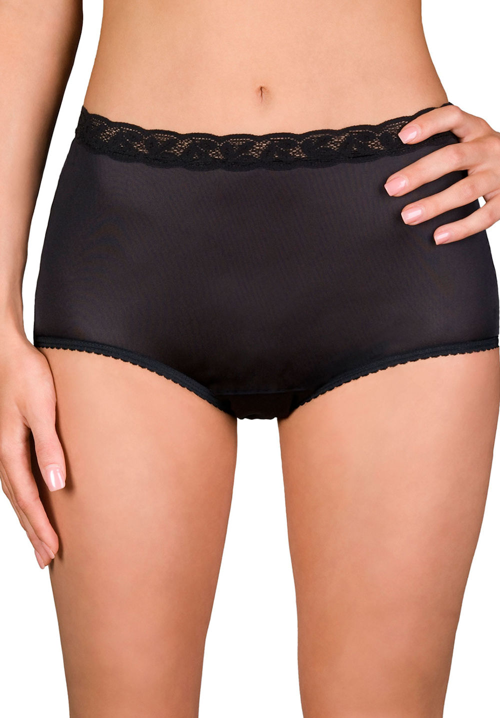 Shadowline Lace Nylon Brief Panty – 17014 - Basics by Mail