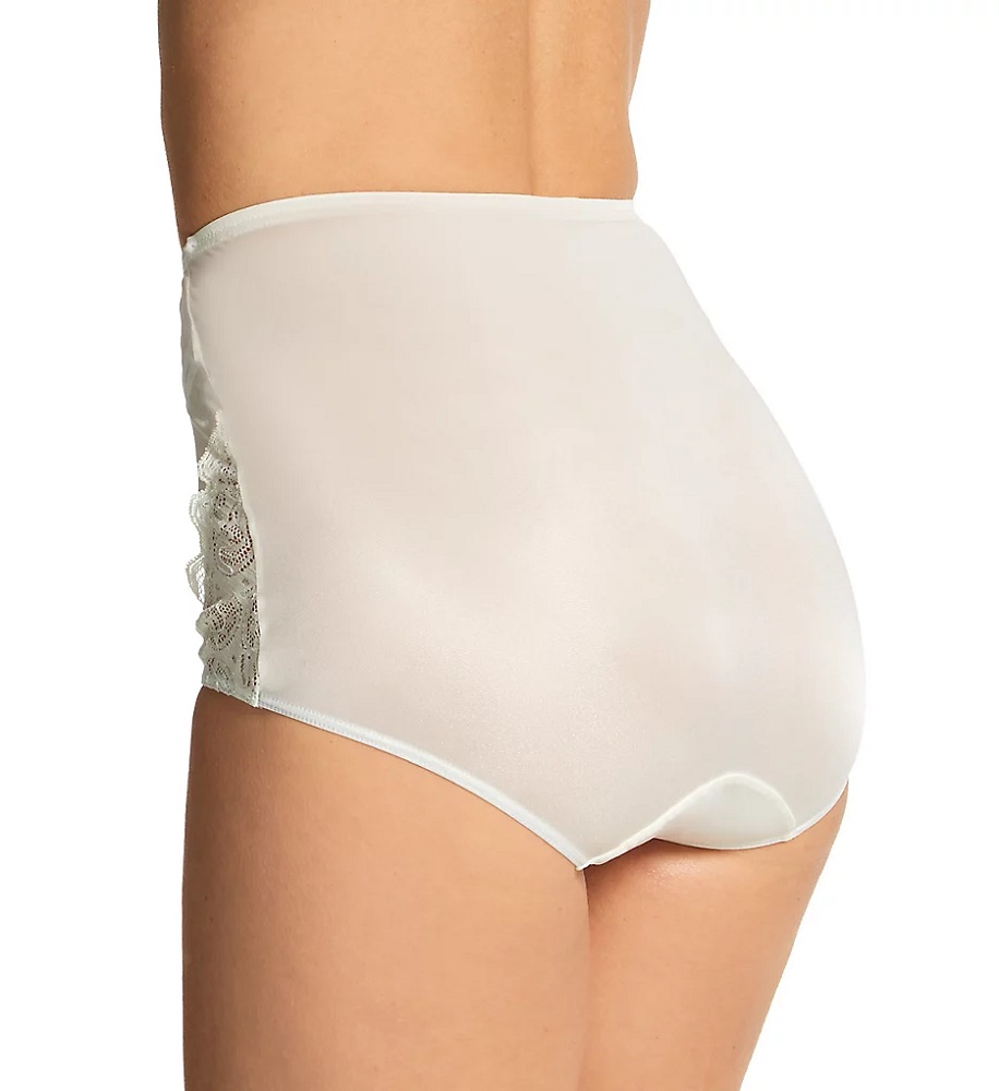 Shadowline® Nylon Full Brief Panty With Lace: Style 17082