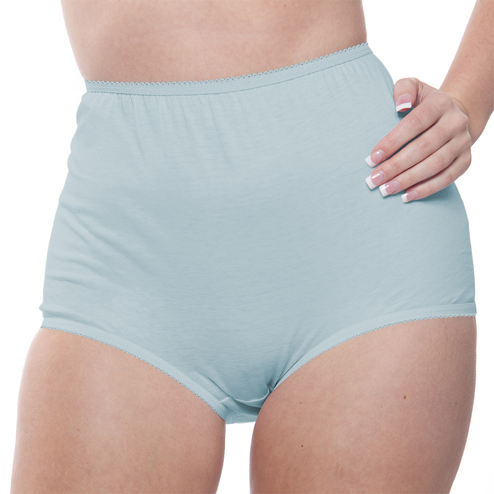 Women's Cotton Underwear High Waist Full Coverage Brief Panty pack