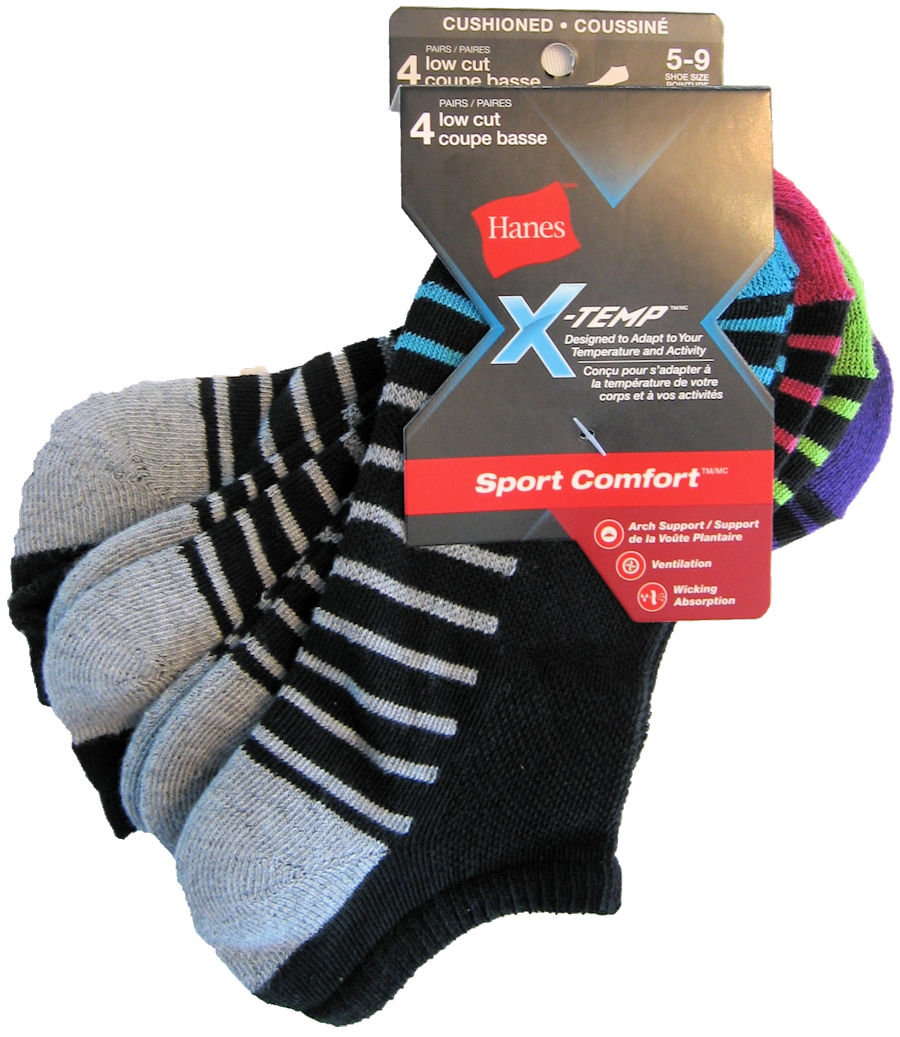 Hanes X-Temp Sport comfort low cut socks- Style MX514X - Basics by Mail